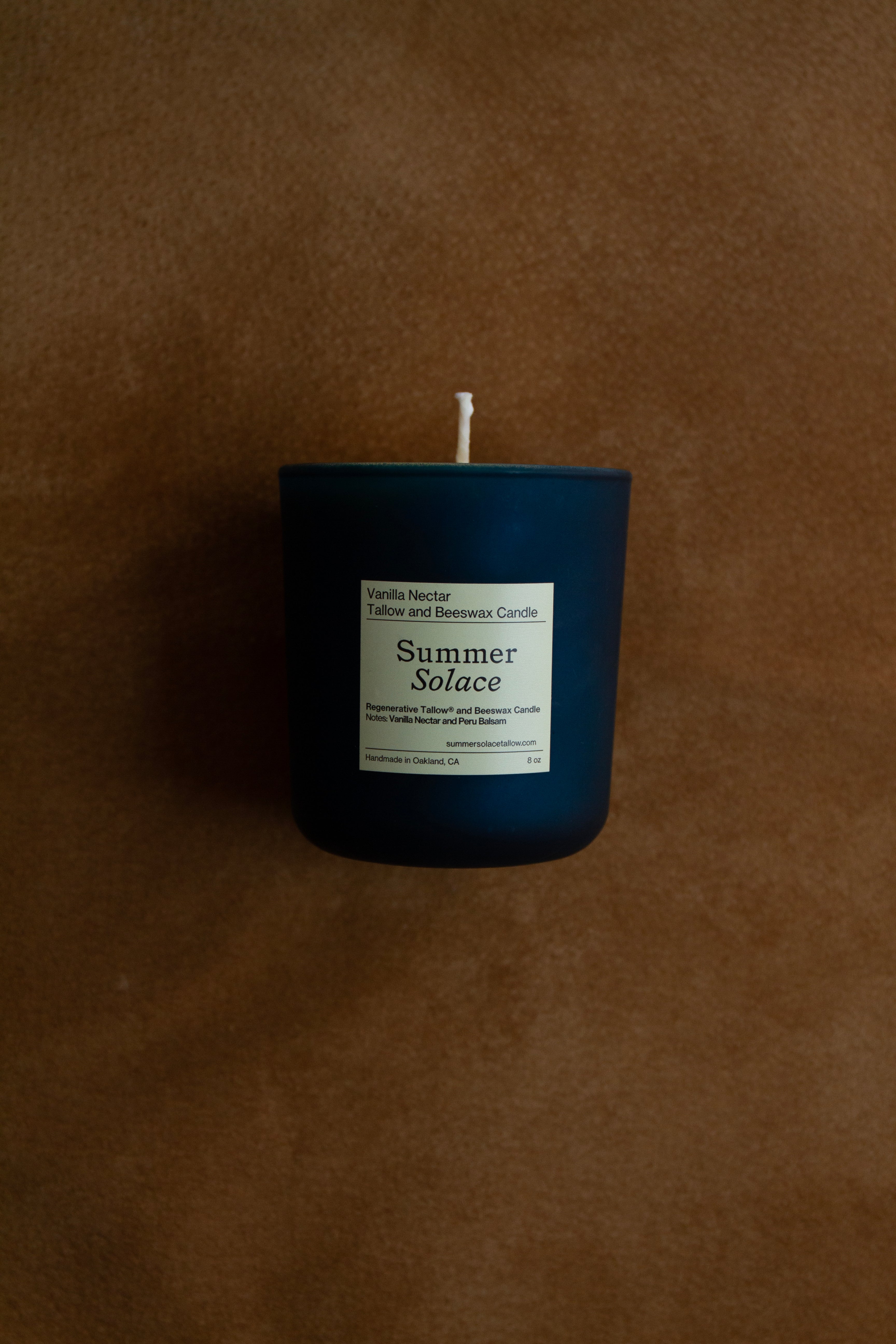 Summer Solace Tallow - Vanilla Nectar – Tallow & Beeswax Candle with Peru Balsam | 8.5 oz - Tallow Candle
