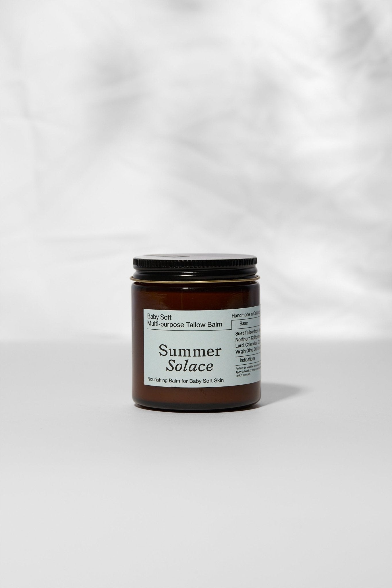 Summer Solace Tallow - Baby Soft Family Balm – Gentle & Nourishing | Unscented, Leaf Lard & Cacao - Tallow Balm