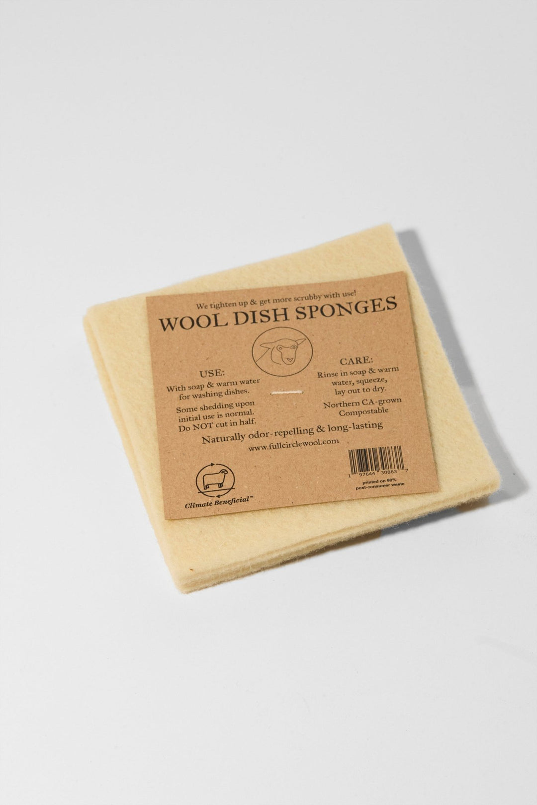 Summer Solace Tallow - Climate Beneficial™ Wool Sponges in Cream - Climate Beneficial Goods