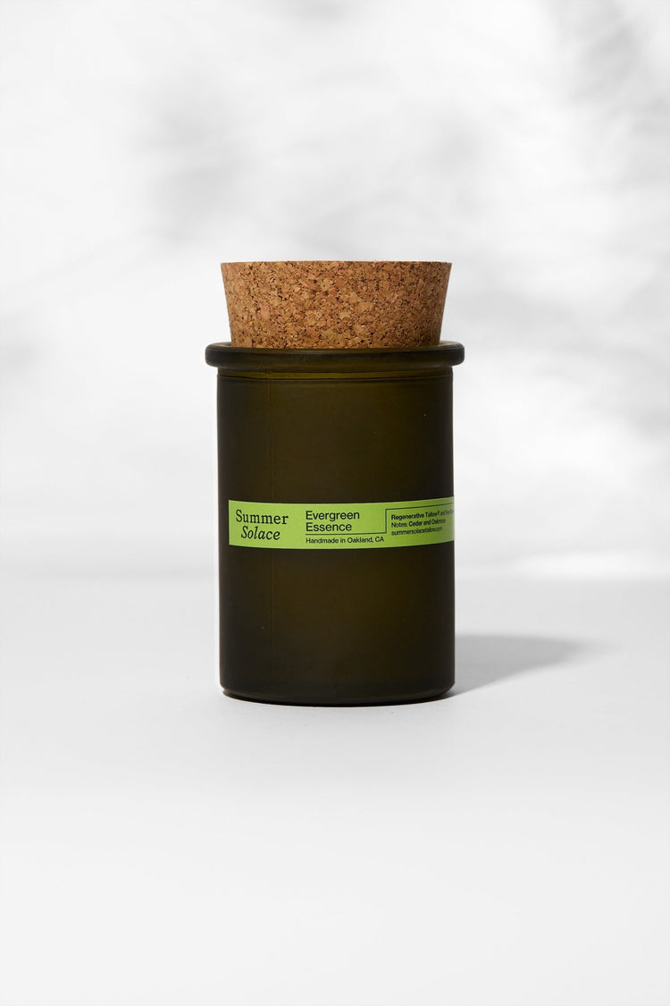 Summer Solace Tallow - Evergreen Essence – Cedar & Oakmoss Candle | 6 oz Tallow & Beeswax - Tallow Candle