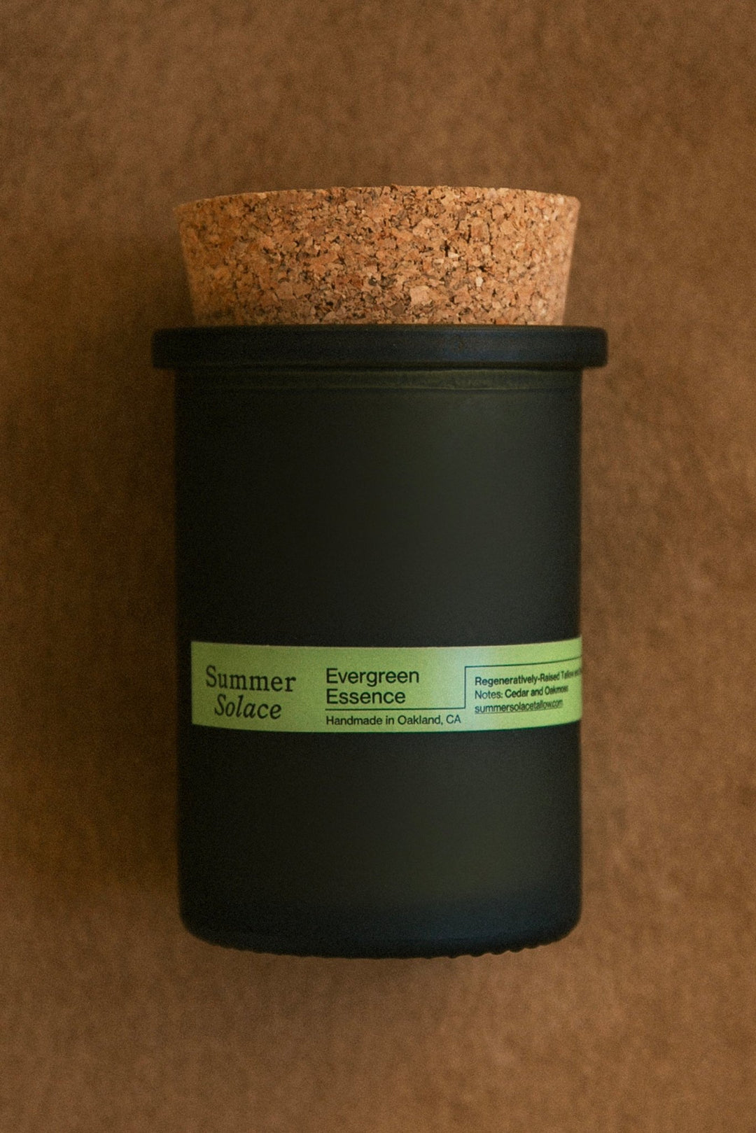 Summer Solace Tallow - Evergreen Essence – Cedar & Oakmoss Candle | 6 oz Tallow & Beeswax - Tallow Candle