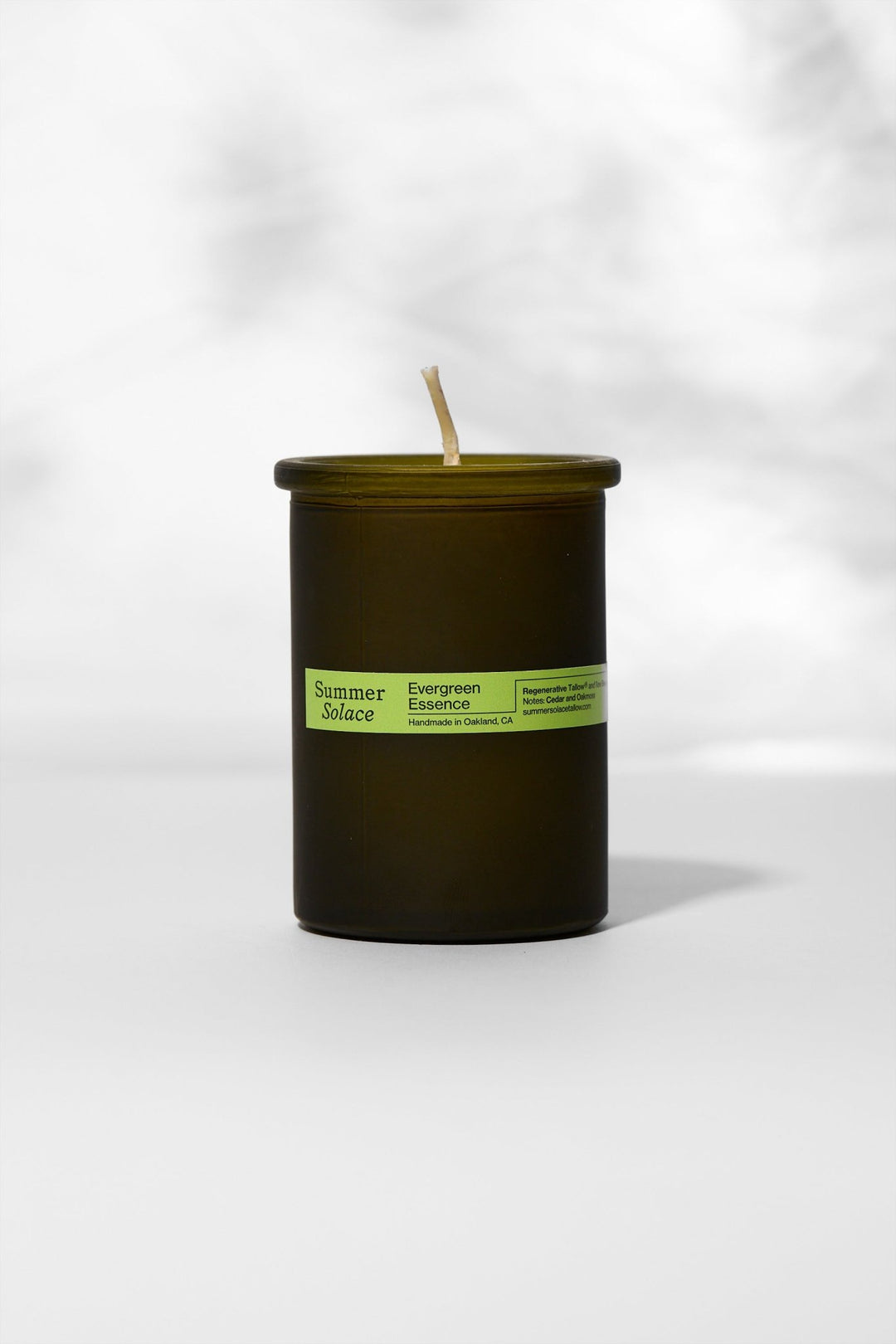 Summer Solace Tallow - Evergreen Essence – Cedar & Oakmoss Candle | 6 oz Tallow & Beeswax - Tallow Candle