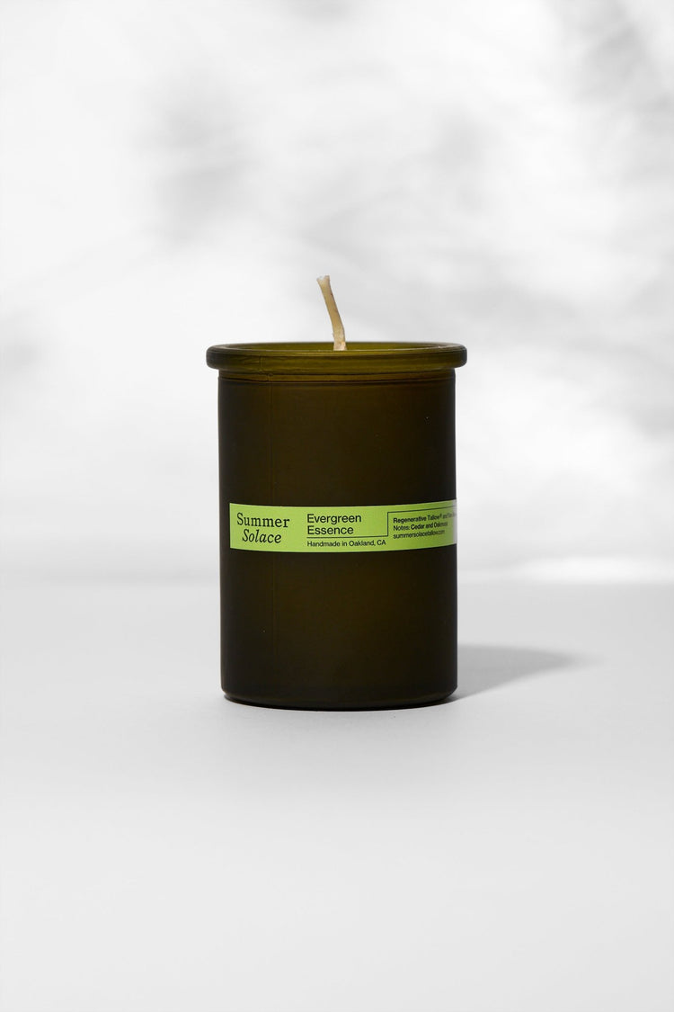 Summer Solace Tallow - Evergreen Essence – Cedar & Oakmoss Candle | 6 oz Tallow & Beeswax - Tallow Candle