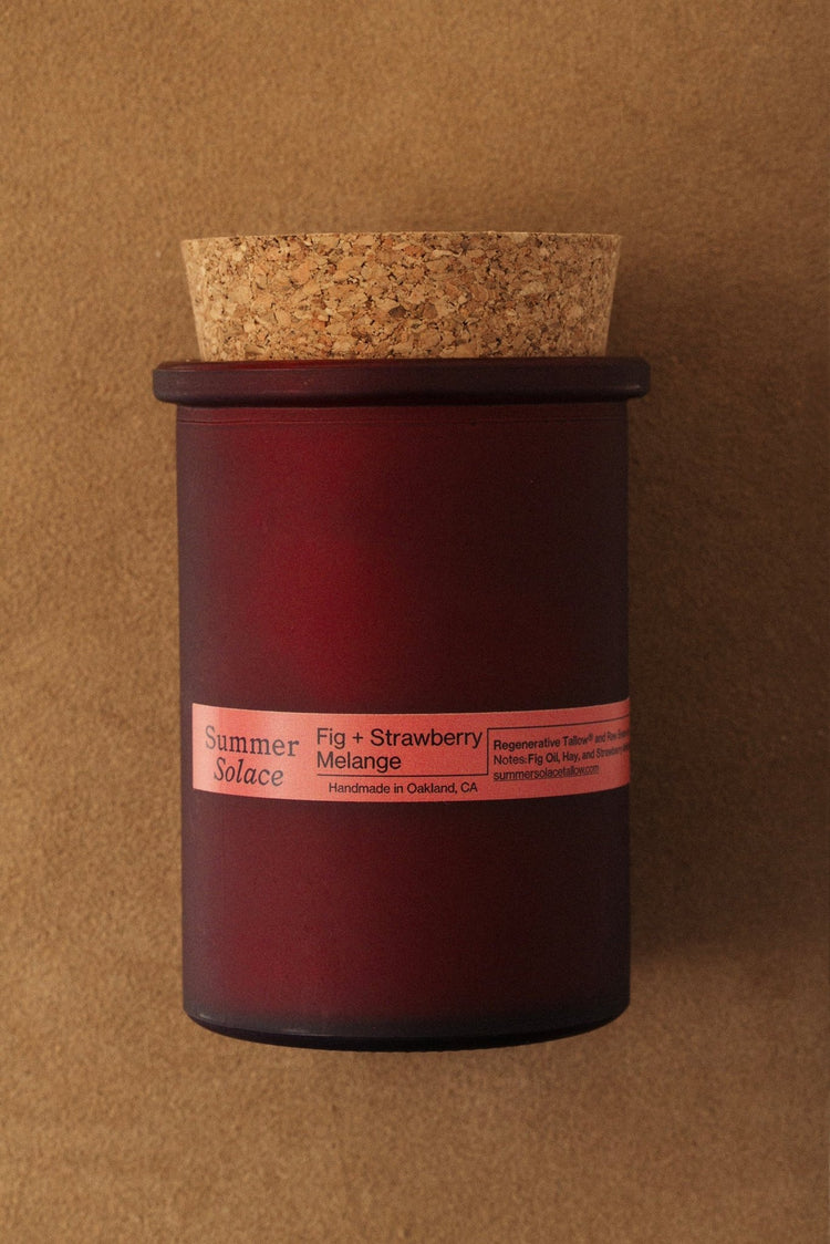 Summer Solace Tallow - Fig & Strawberry Mélange – Tallow Candle | 6 oz - Tallow Candle