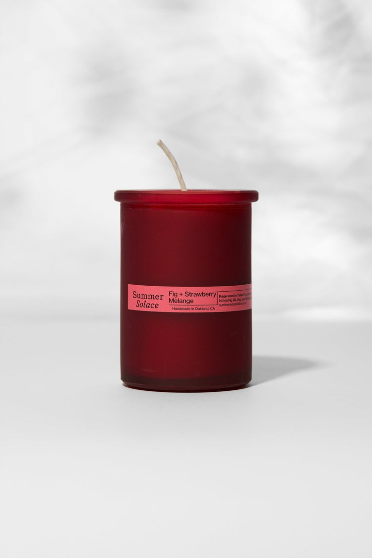 Summer Solace Tallow - Fig & Strawberry Mélange – Tallow Candle | 6 oz - Tallow Candle