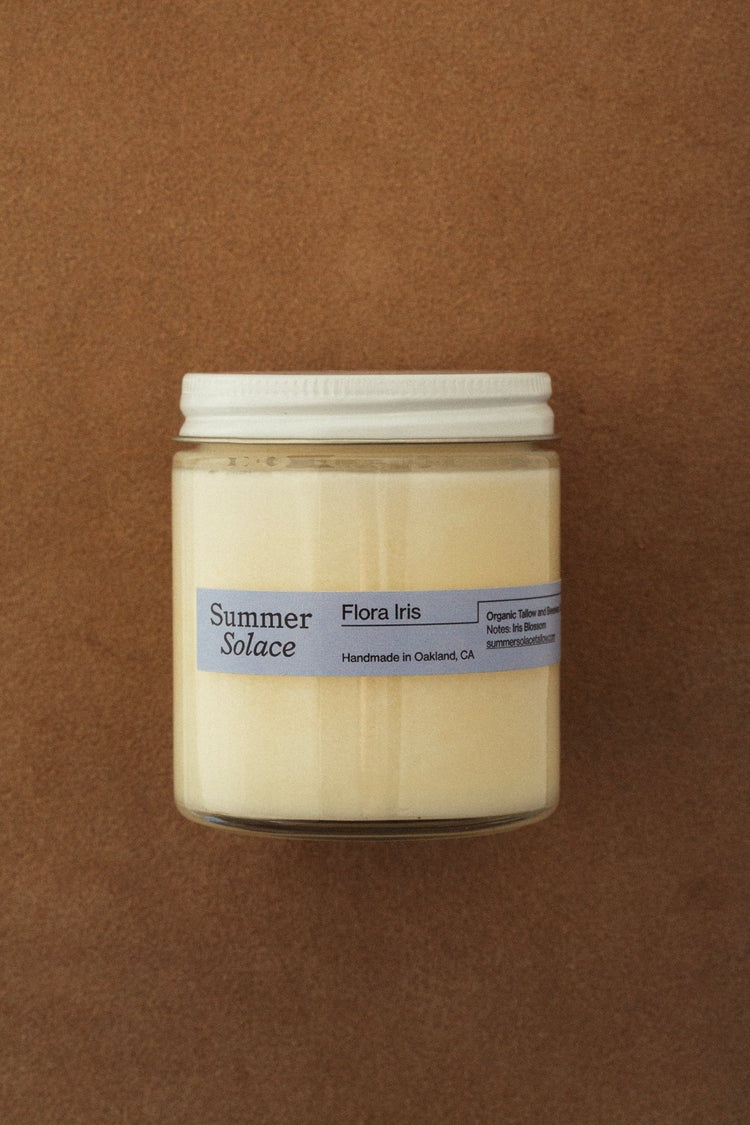 Summer Solace Tallow - Flora Iris Candle - Regenerative Tallow® Travel - Tallow Candle