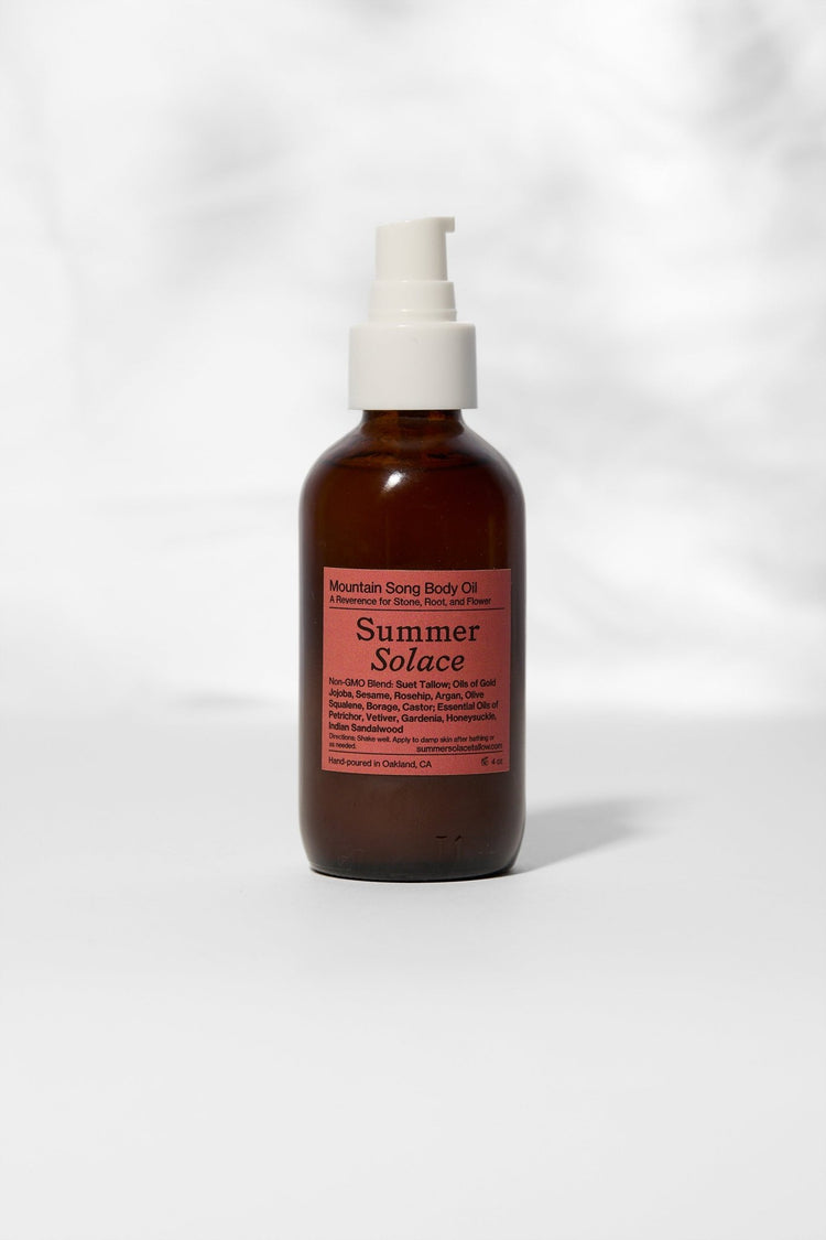 Summer Solace Tallow - Mountain Song: Body and Hair Oil – Tallow - Based Botanical Infusion (Limited Edition) - Face and Hair Oil