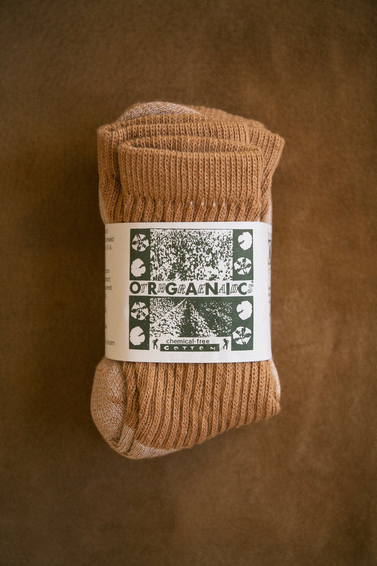 Summer Solace Tallow - Organic Cotton Socks in Buffalo Brown 3 - pack - Socks