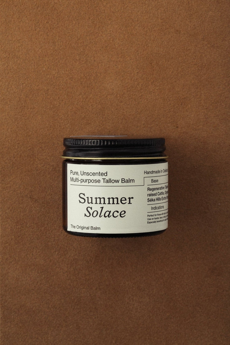 Summer Solace Tallow - Pure Unscented Balm - Regenerative Tallow® - Tallow Balm