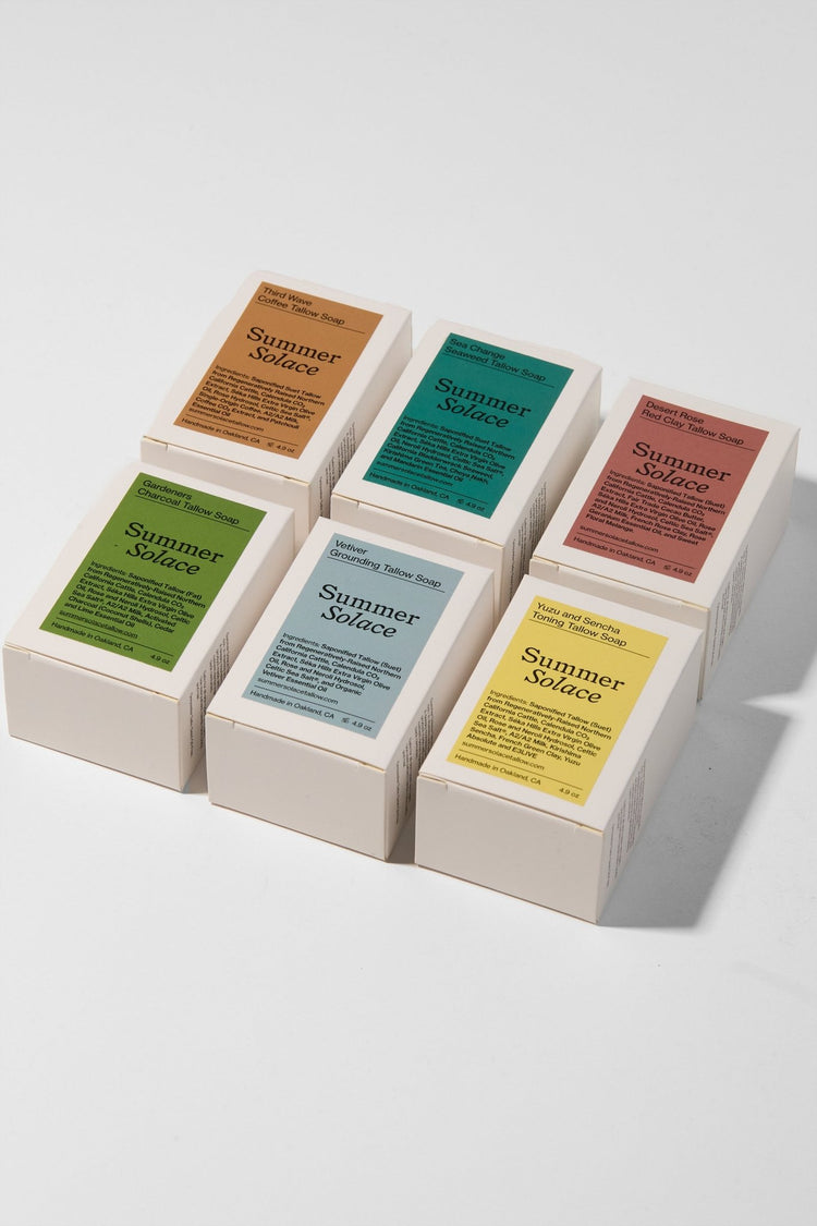 Summer Solace Tallow - Tallow Soap Core Collection (6 Bars) - Tallow Soap