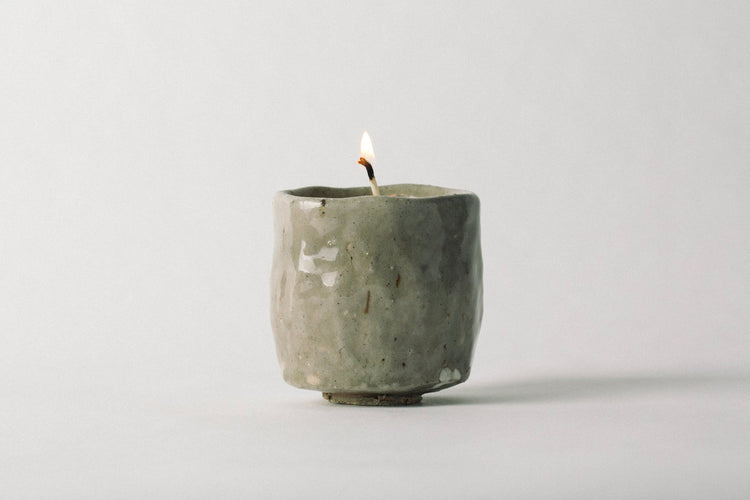 Summer Solace Tallow - The Earthen Tallow Candle - Fog Glazed - Tallow Candle