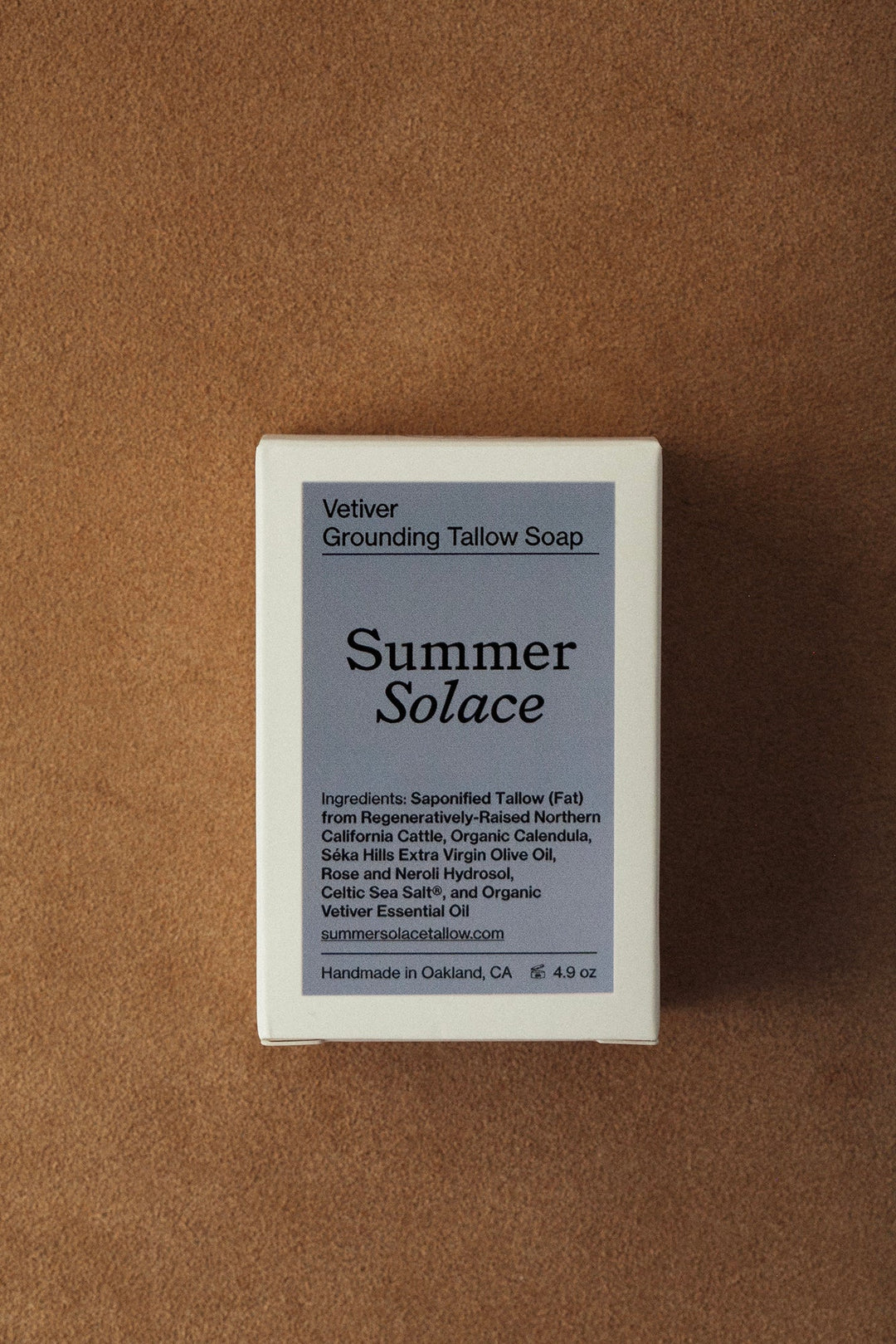 Summer Solace Tallow - Vetiver Grounding Bar Soap - Regenerative Tallow® - Tallow Soap