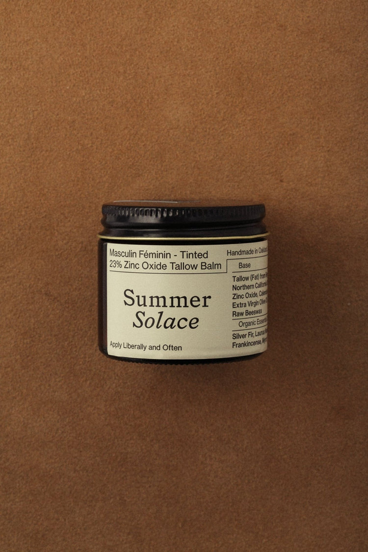 Summer Solace Tallow - Zinc Oxide Tallow Balm - Tinted (60mL) 23% - SPF