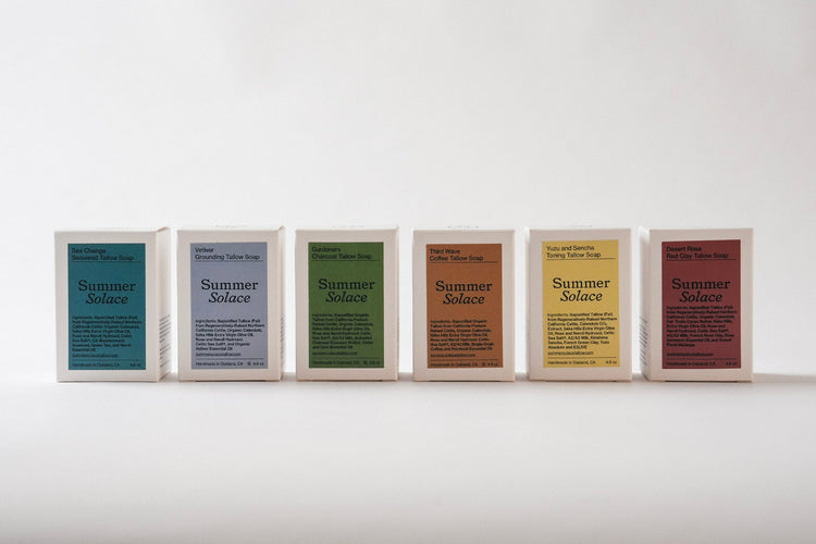 Summer Solace Tallow - Tallow Soap Core Collection (6 Bars) - Regenerative Tallow™ - Bar Soap