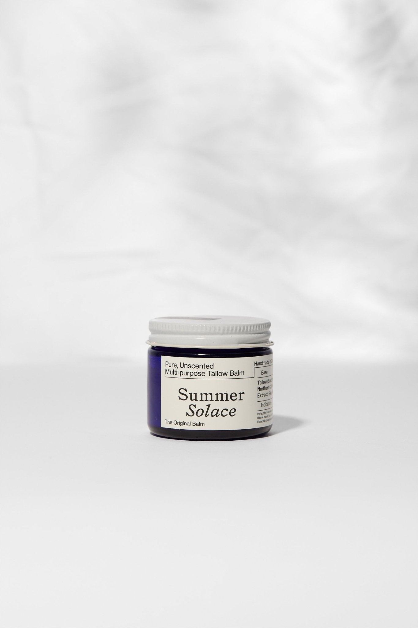 Summer Solace Tallow - 23% Non - Nano Zinc Tallow Balm | Pure Unscented - SPF