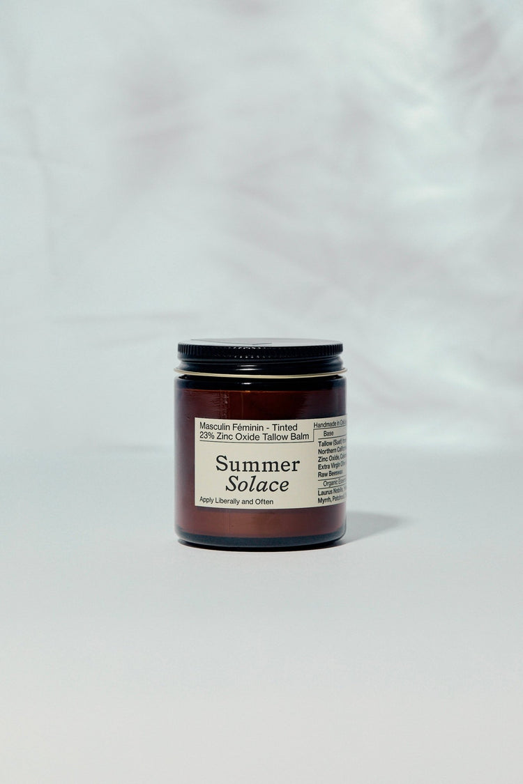 Summer Solace Tallow - 23% Non - Nano Zinc Tinted Tallow Balm | Scented - SPF