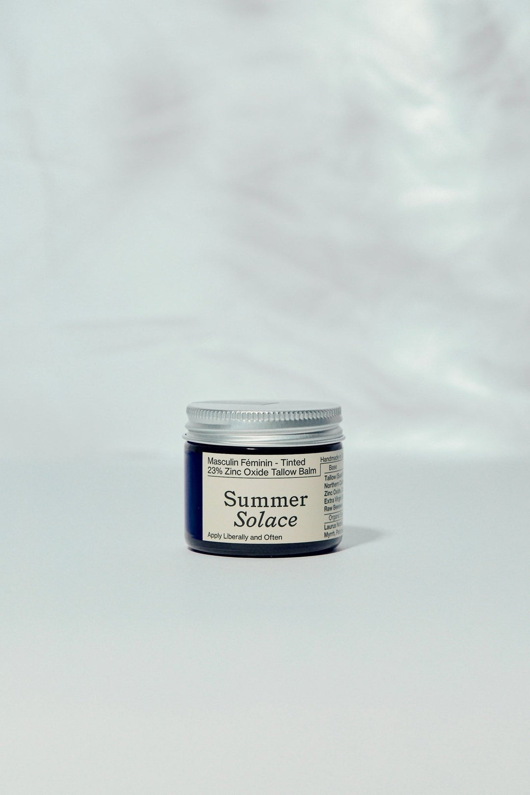 Summer Solace Tallow - 23% Non - Nano Zinc Tinted Tallow Balm | Scented - SPF