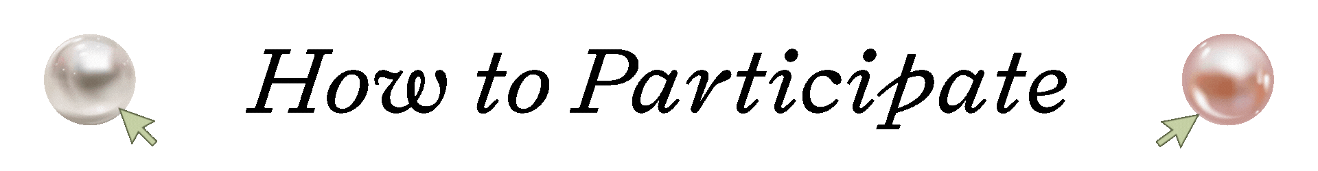 How to participate in our pearls of wisdom journey