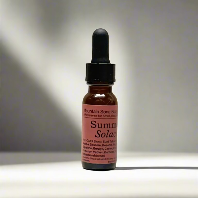 Bottle of 'Summer Solace' on a white background