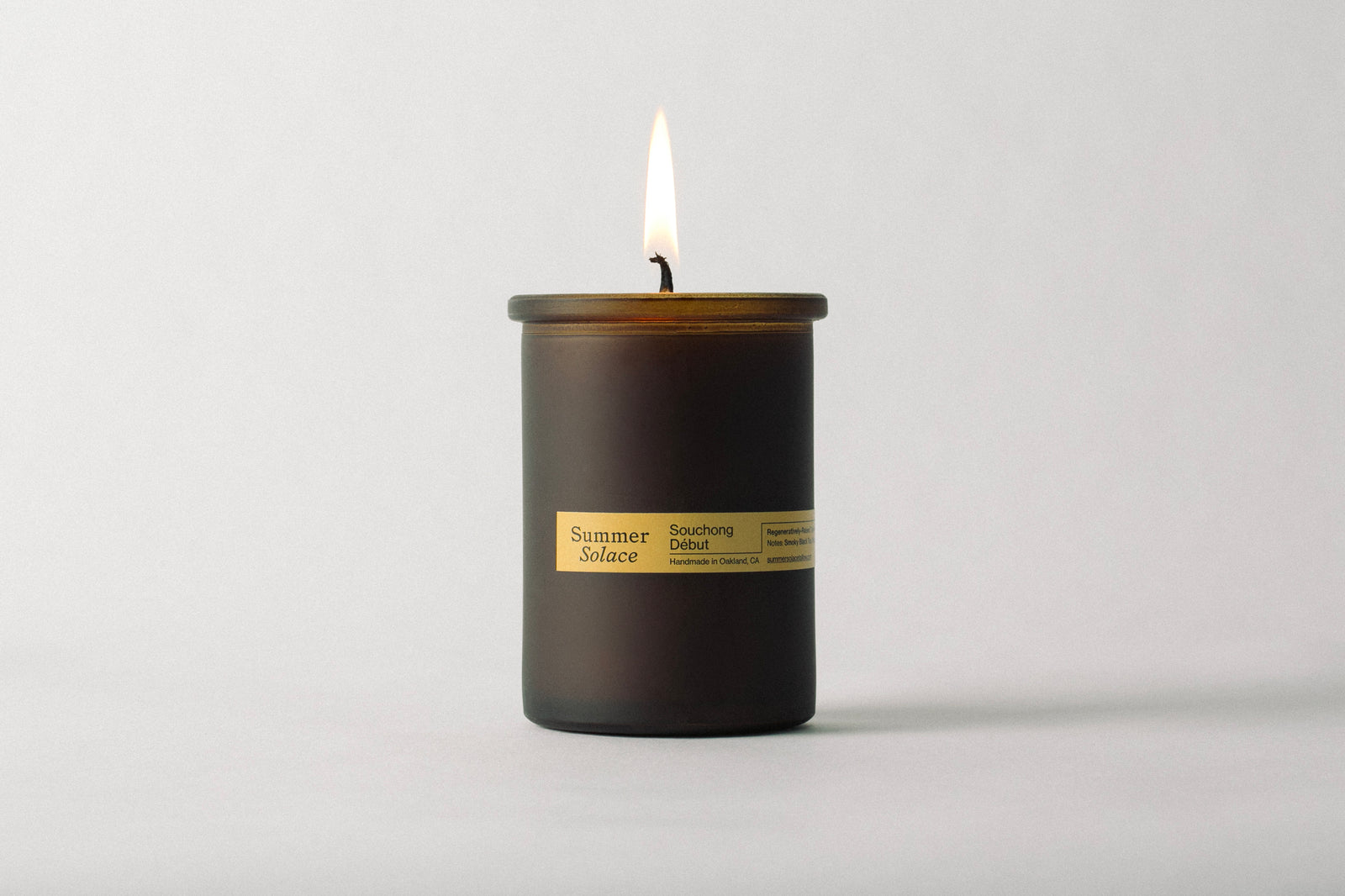 Summer Solace Tallow - Souchong Debut (Black Tea and Vetiver) Candle - Regenerative Tallow® and Beeswax - Tallow Candle