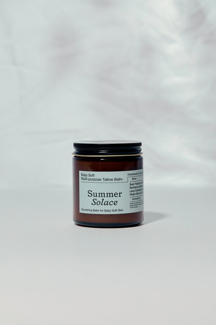 Summer Solace Tallow - Baby Soft Family Balm – Gentle & Nourishing | Unscented, Leaf Lard & Cacao - Tallow Balm