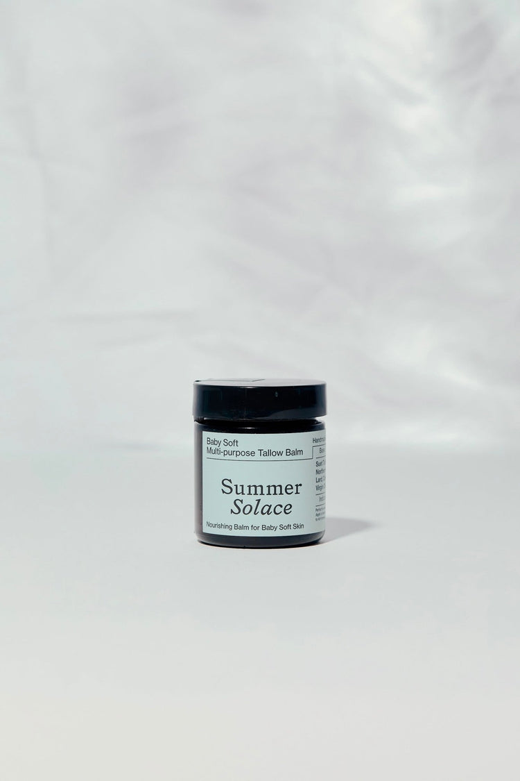 Summer Solace Tallow - Baby Soft Family Balm – Gentle & Nourishing | Unscented, Leaf Lard & Cacao - Tallow Balm