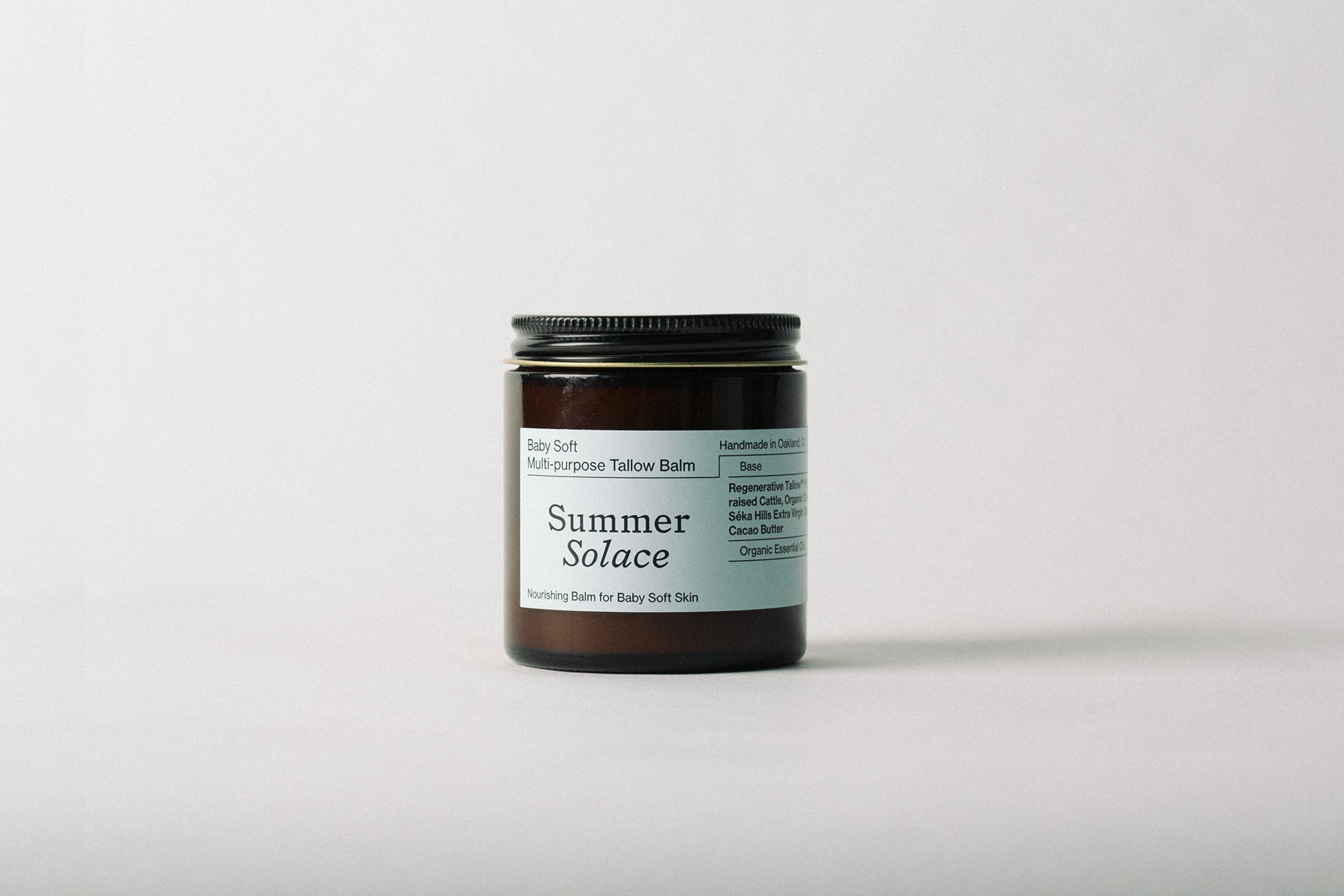 Summer Solace Tallow - Baby Soft Family Balm – Gentle & Nourishing | Unscented, Leaf Lard & Cacao - Tallow Balm