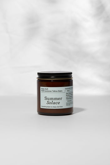 Summer Solace Tallow - Baby Soft Family Balm – Gentle & Nourishing | Unscented, Leaf Lard & Cacao - Tallow Balm