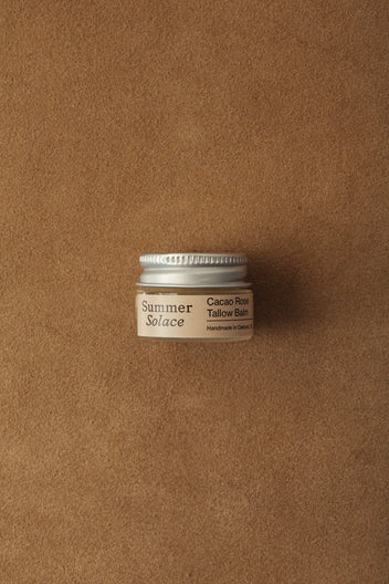 Summer Solace Tallow - Cacao Rose Cuticle, Lip, and Brow Balm - Regenerative Tallow® - Tallow Balm