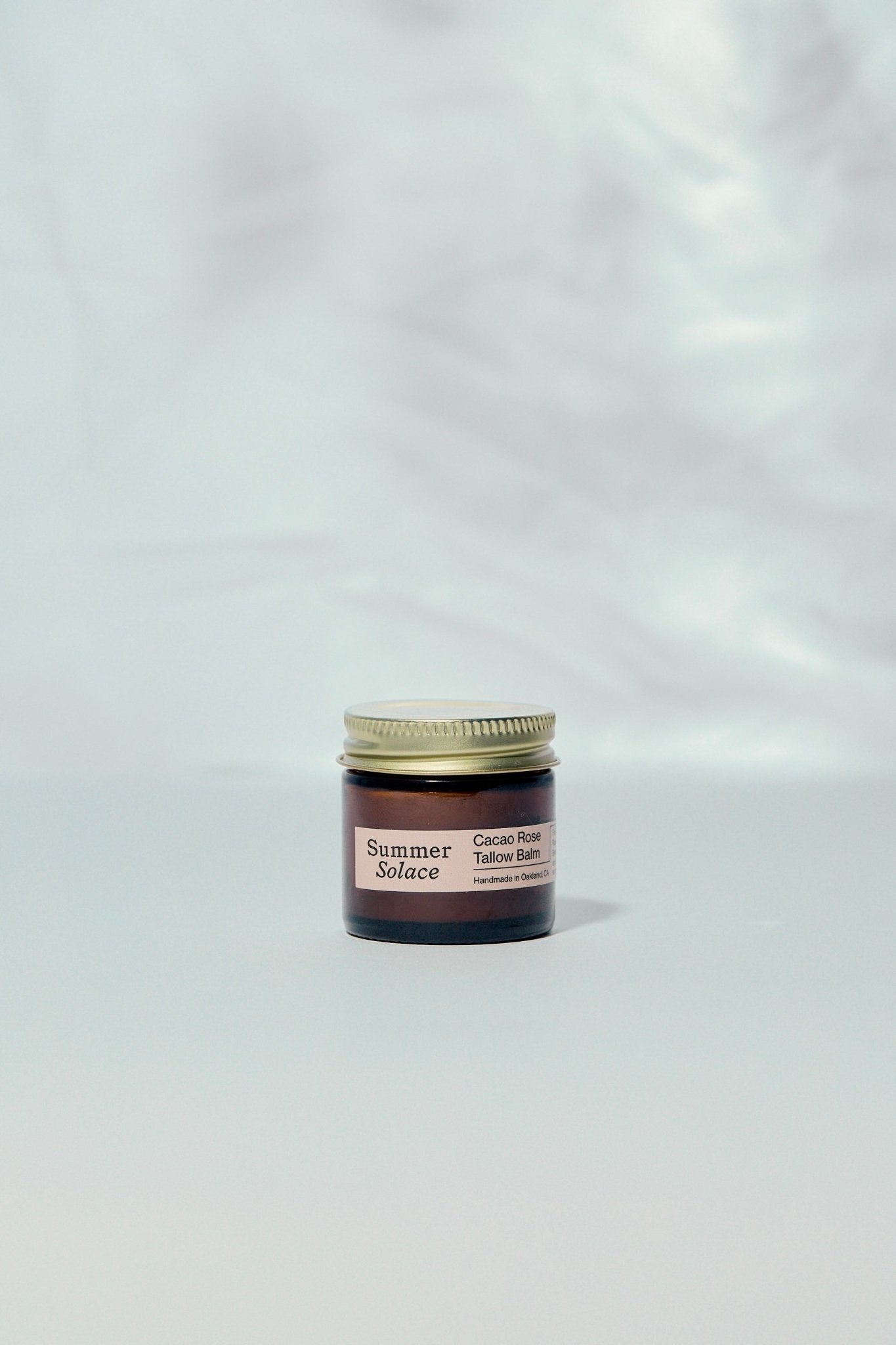 Summer Solace Tallow - Cacao Rose – Lip, Brow & Cuticle Balm | Floral Infusion with Jasmine & Geranium - Tallow Balm