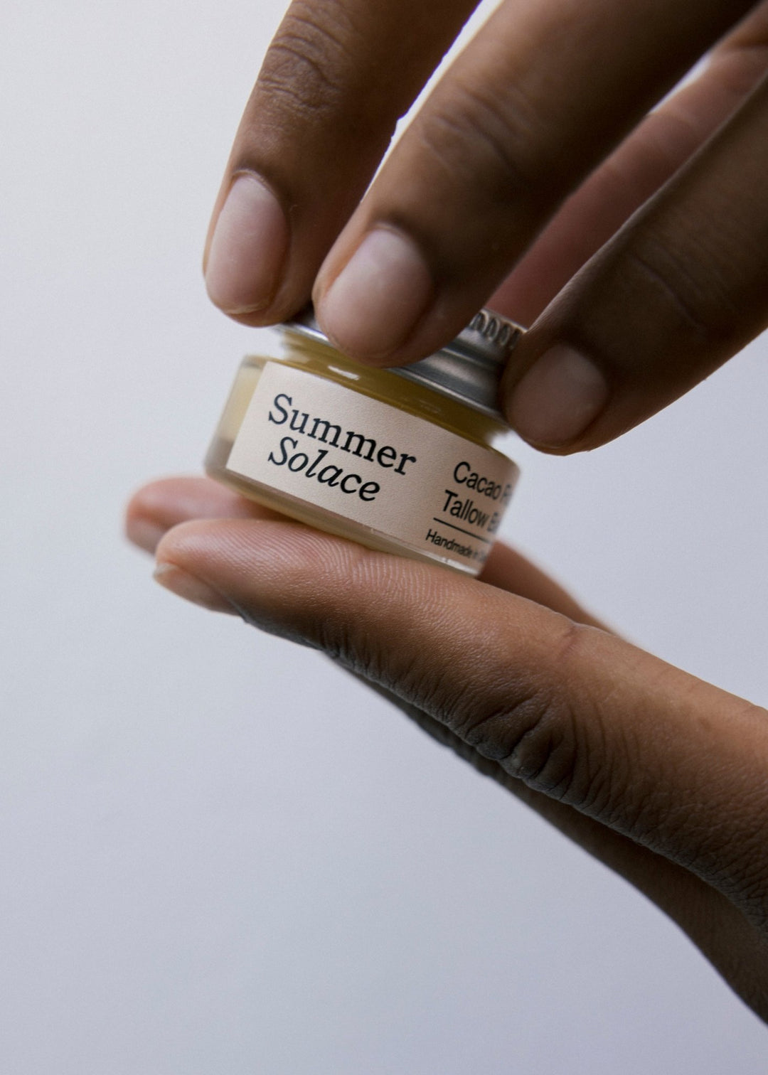 Summer Solace Tallow - Cacao Rose – Lip, Brow, Eye & Cuticle Balm | Floral Infusion with Jasmine & Geranium - Tallow Balm