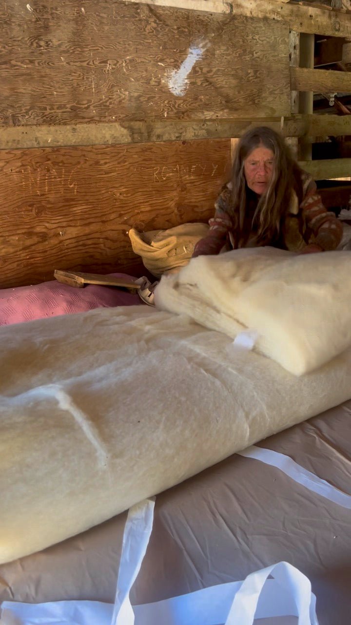 Summer Solace Tallow - Climate Beneficial™ Wool Batting | 100% Northern California Wool - Climate Beneficial Goods