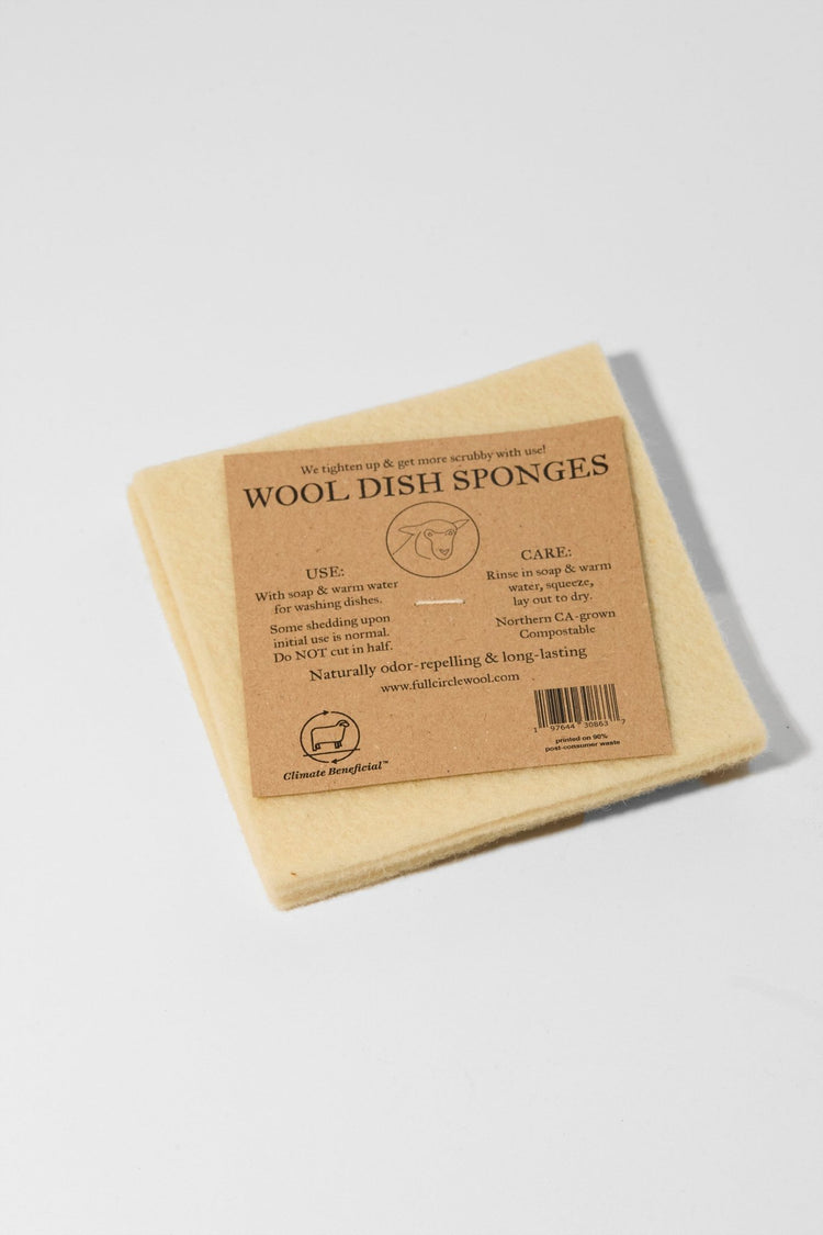 Summer Solace Tallow - Climate Beneficial™ Wool Sponges in Cream - Climate Beneficial Goods