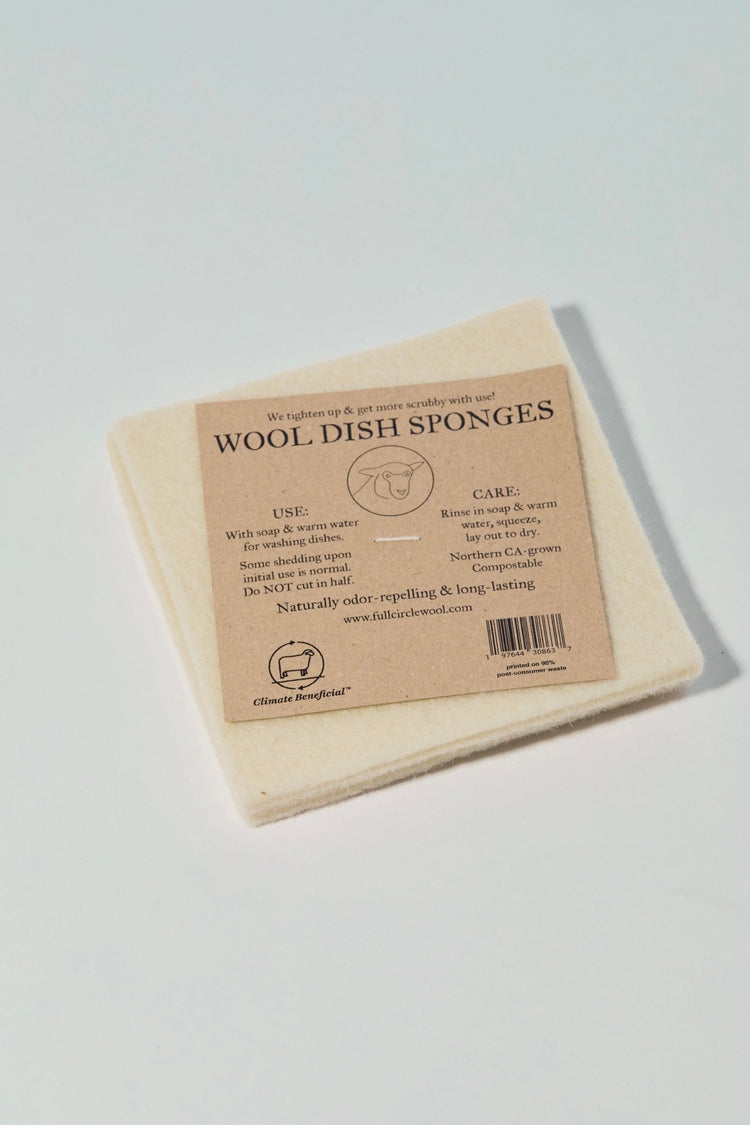 Summer Solace Tallow - Climate Beneficial™ Wool Sponges in Cream - Climate Beneficial Goods