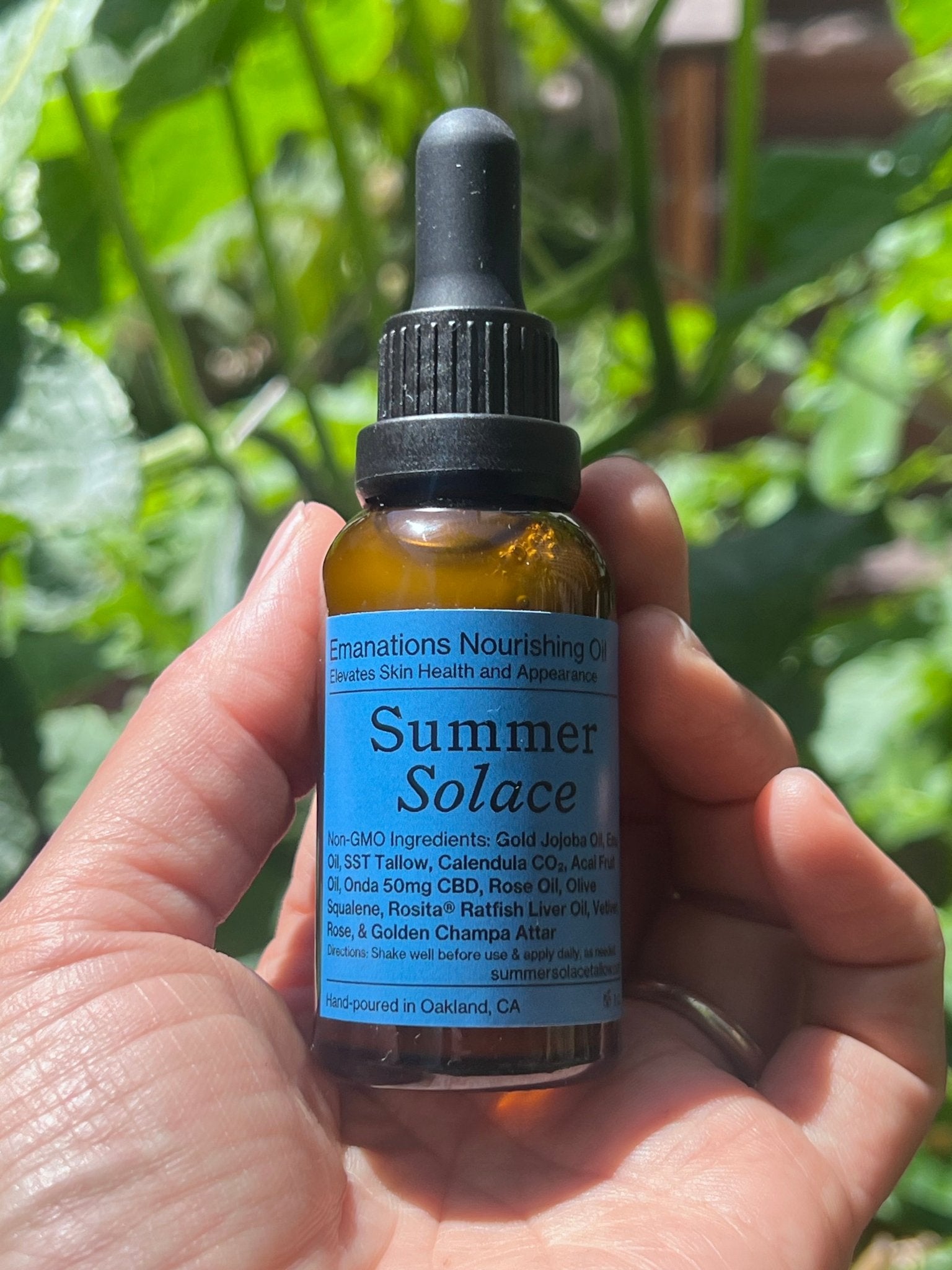 Summer Solace Tallow - Emanations Nourishing Face and Hair Oil - Animal - based - Face and Hair Oil