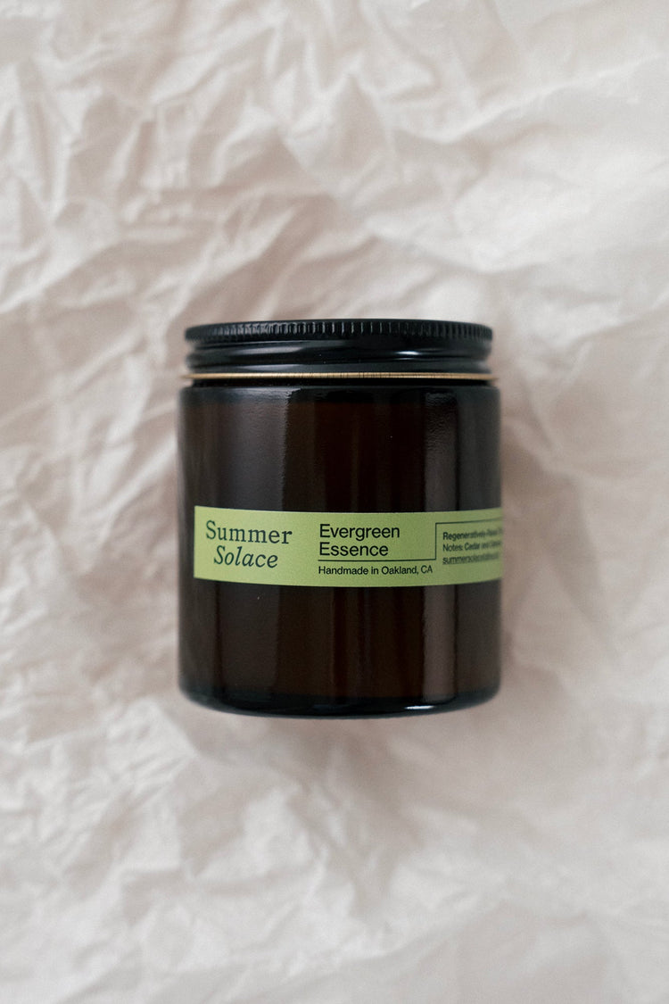 Summer Solace Tallow - Evergreen Essence (Cedar and Oakmoss) Candle - Travel Size - Tallow Candle