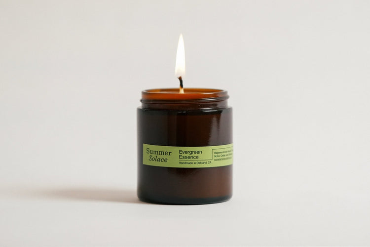 Summer Solace Tallow - Evergreen Essence (Cedar and Oakmoss) Candle - Travel Size - Tallow Candle