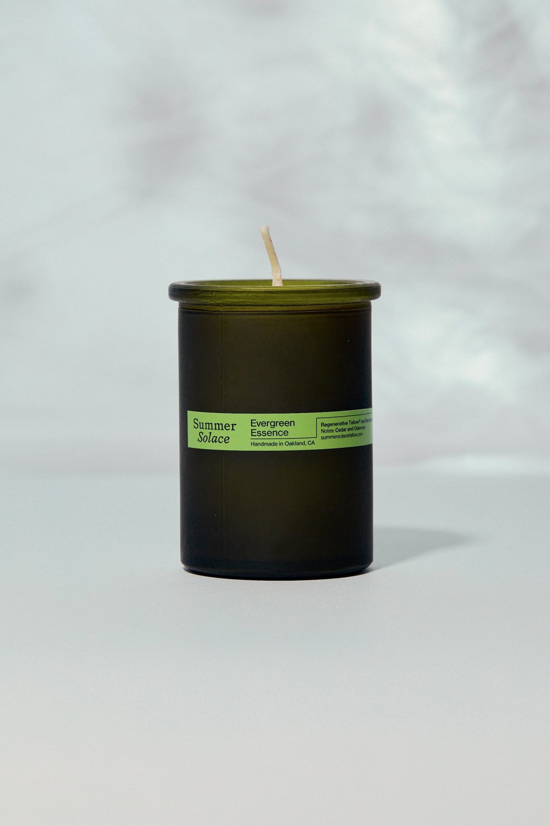 Summer Solace Tallow - Evergreen Essence – Cedar & Oakmoss Candle | 6 oz Tallow & Beeswax - Tallow Candle