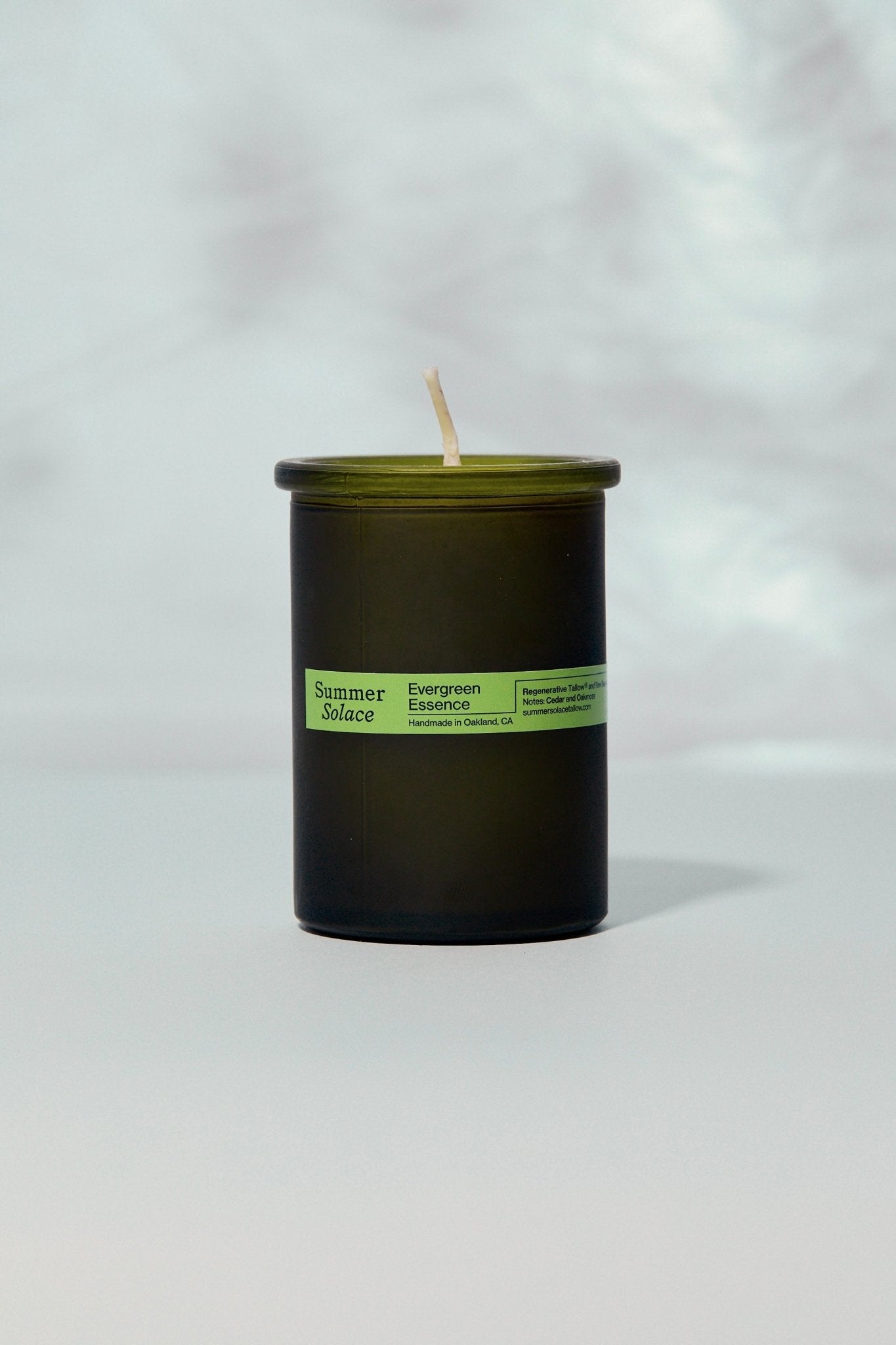 Summer Solace Tallow - Evergreen Essence – Cedar & Oakmoss Candle | 6 oz Tallow & Beeswax - Tallow Candle