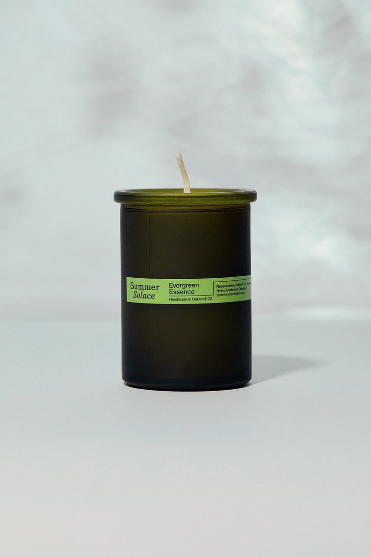 Summer Solace Tallow - Evergreen Essence – Cedar & Oakmoss Candle | 6 oz Tallow & Beeswax - Tallow Candle