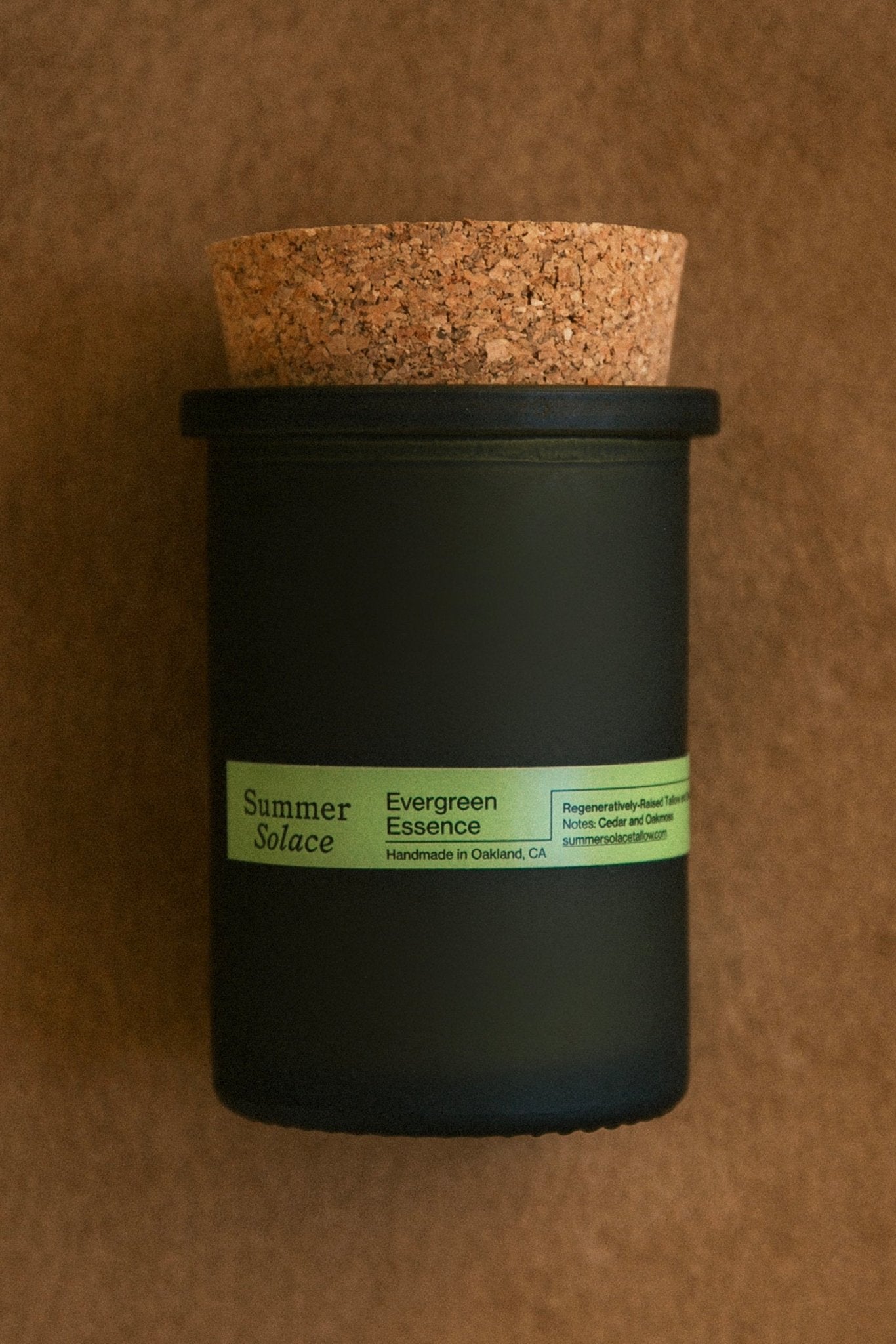 Summer Solace Tallow - Evergreen Essence – Cedar & Oakmoss Candle | 6 oz Tallow & Beeswax - Tallow Candle