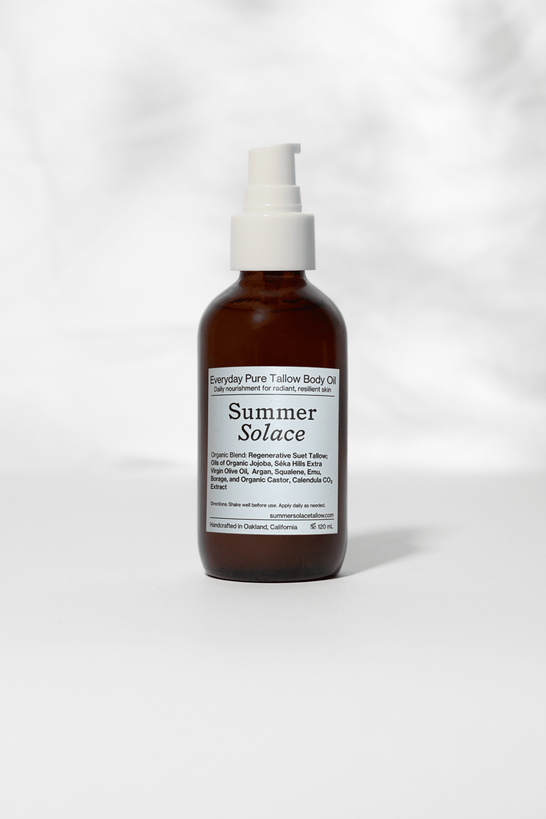Summer Solace Tallow - Everyday Pure Tallow Body Oil - Face and Hair Oil