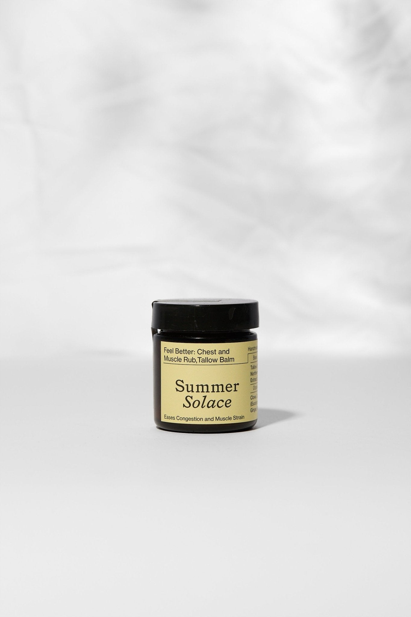 Summer Solace Tallow - Feel Better™ Balm – Chest & Muscle Rub with Clove, Cypress & Turmeric - Tallow Balm