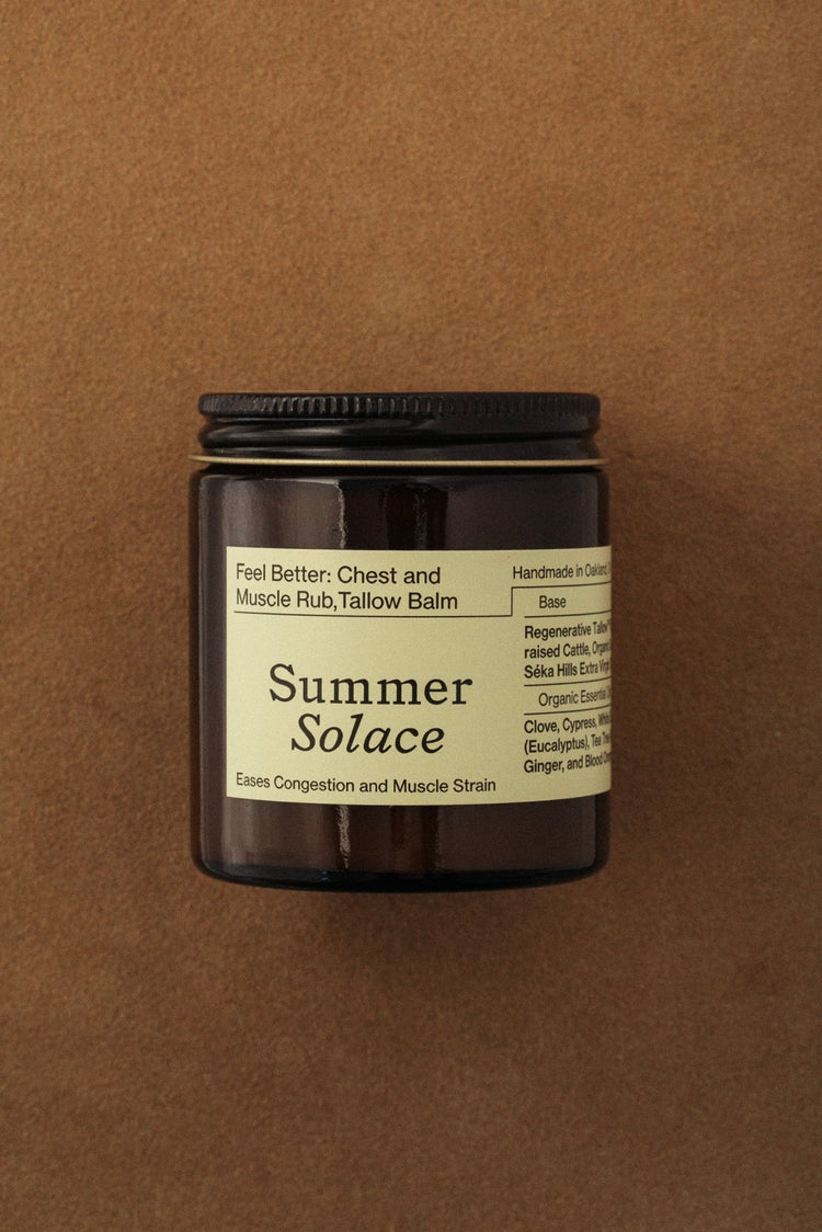 Summer Solace Tallow - Feel Better™: Chest & Muscle Rub Balm - Regenerative Tallow® - Tallow Balm