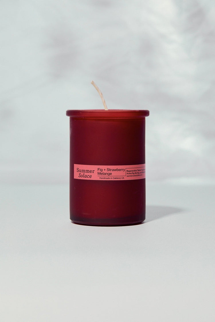 Summer Solace Tallow - Fig & Strawberry Mélange – Tallow Candle | 6 oz - Tallow Candle