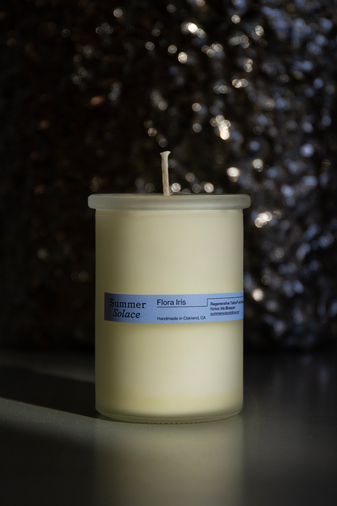 Summer Solace Tallow - Flora Iris – Tallow Candle with Orris & Palo Santo | 6 oz - Tallow Candle