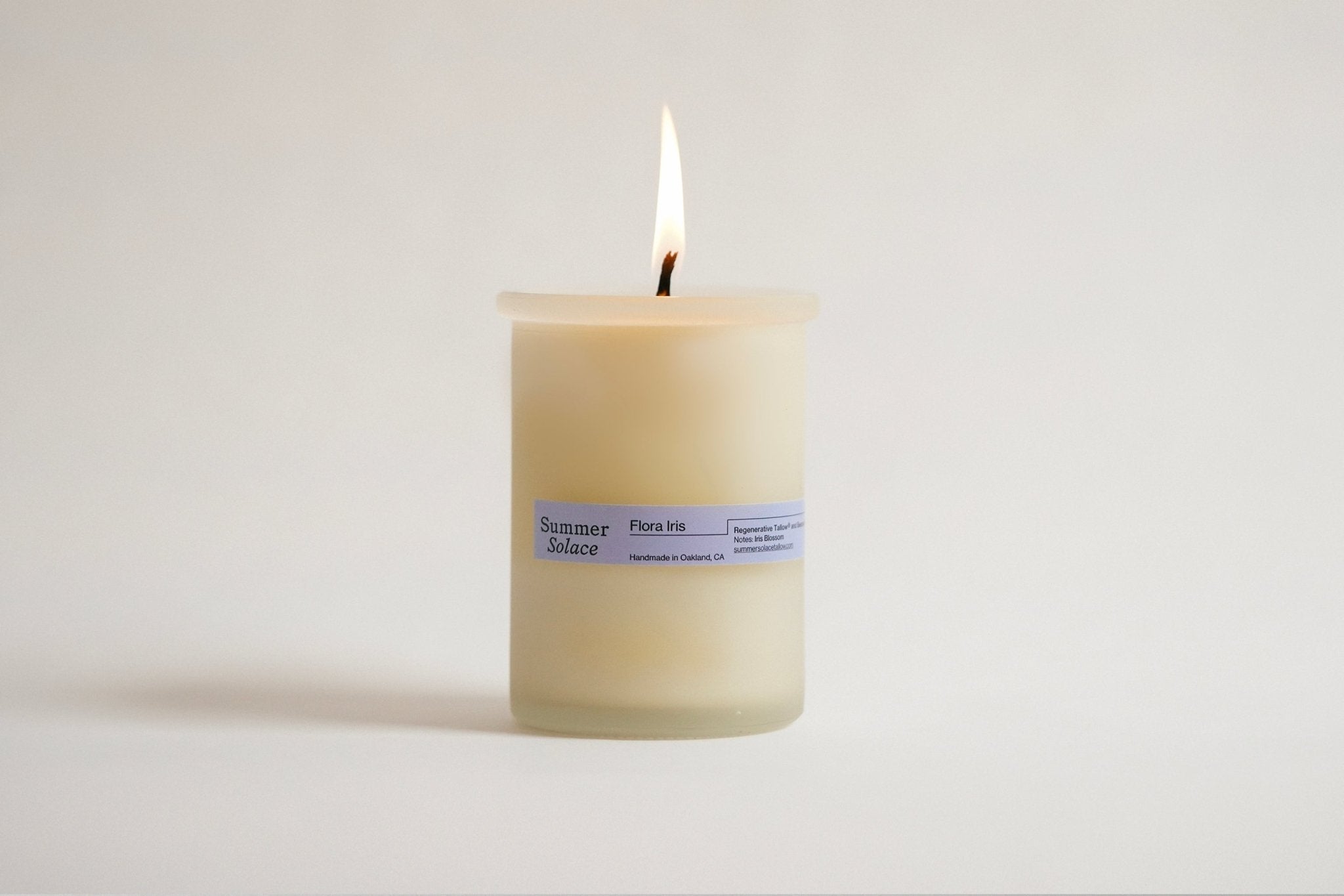 Summer Solace Tallow - Flora Iris – Tallow Candle with Orris & Palo Santo | 6 oz - Tallow Candle