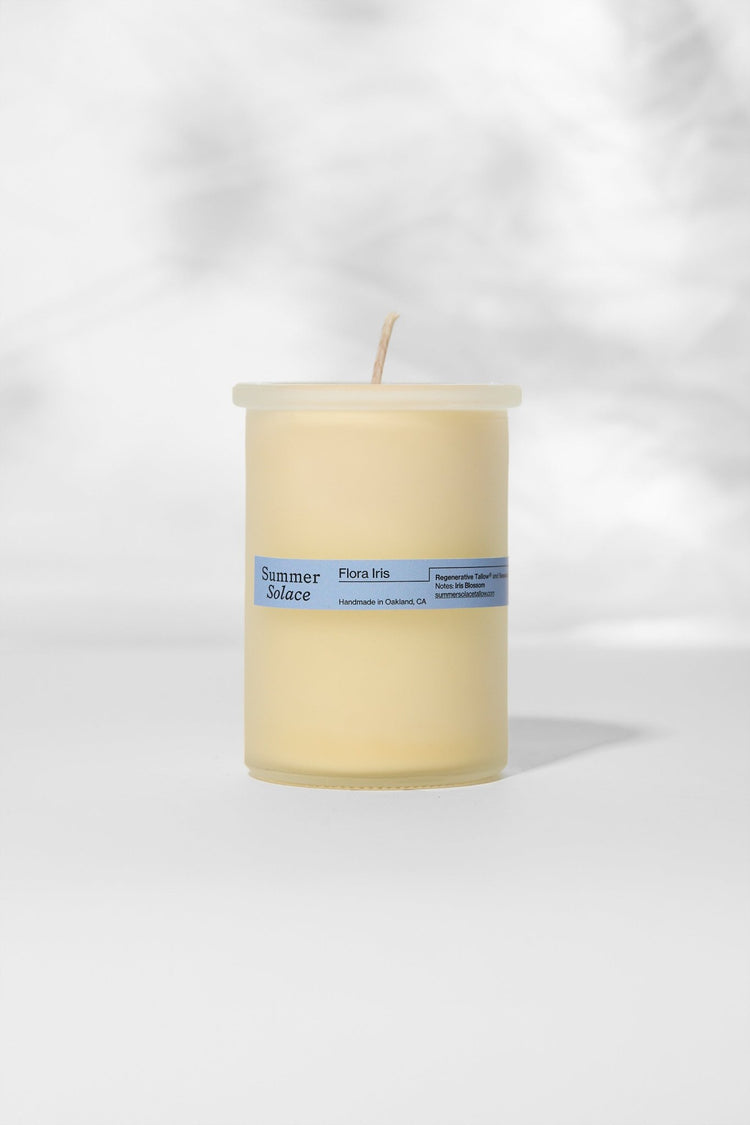 Summer Solace Tallow - Flora Iris – Tallow Candle with Orris & Palo Santo | 6 oz - Tallow Candle