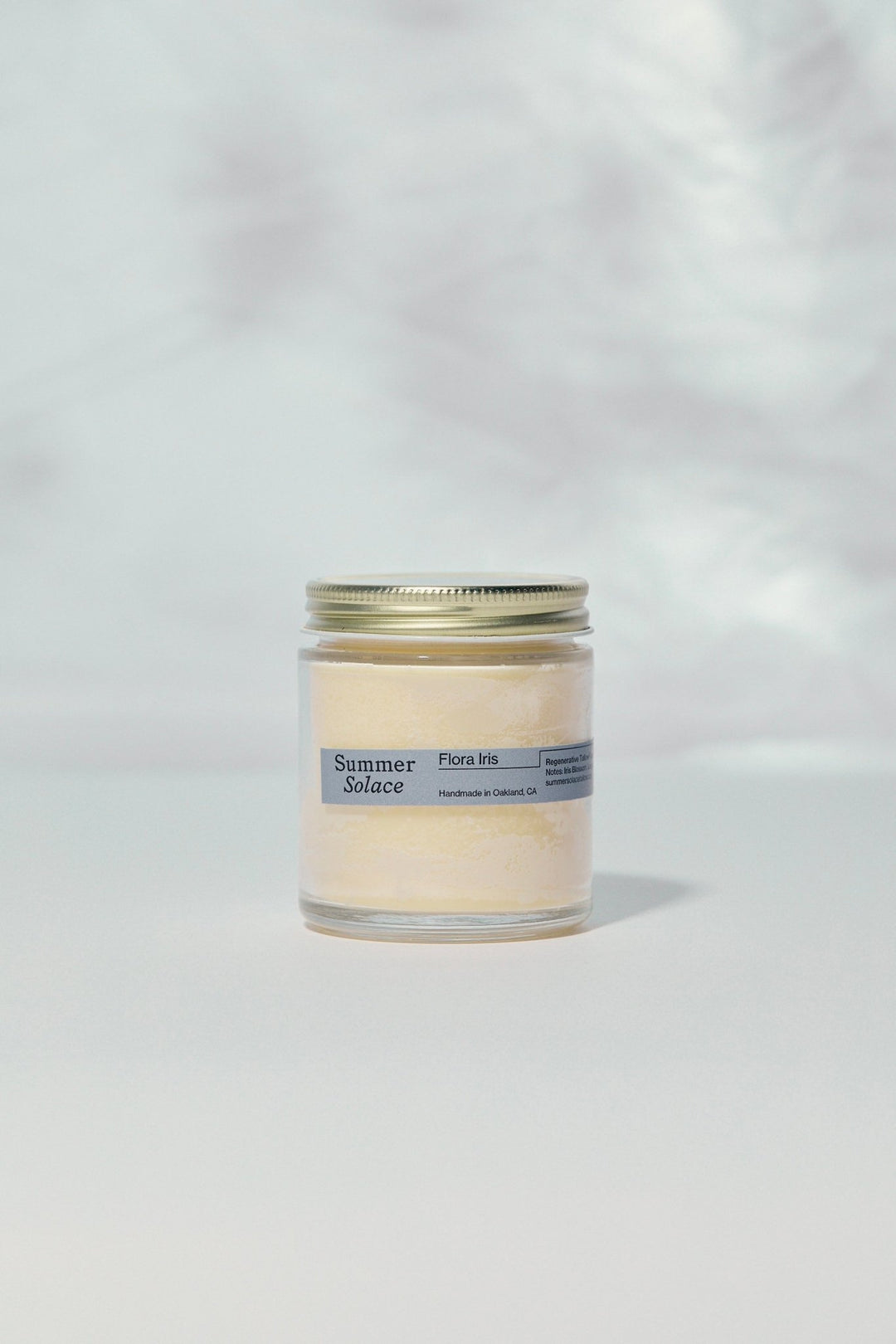 Summer Solace Tallow - Flora Iris – Travel Candle | Orris Root & Palo Santo - Tallow Candle
