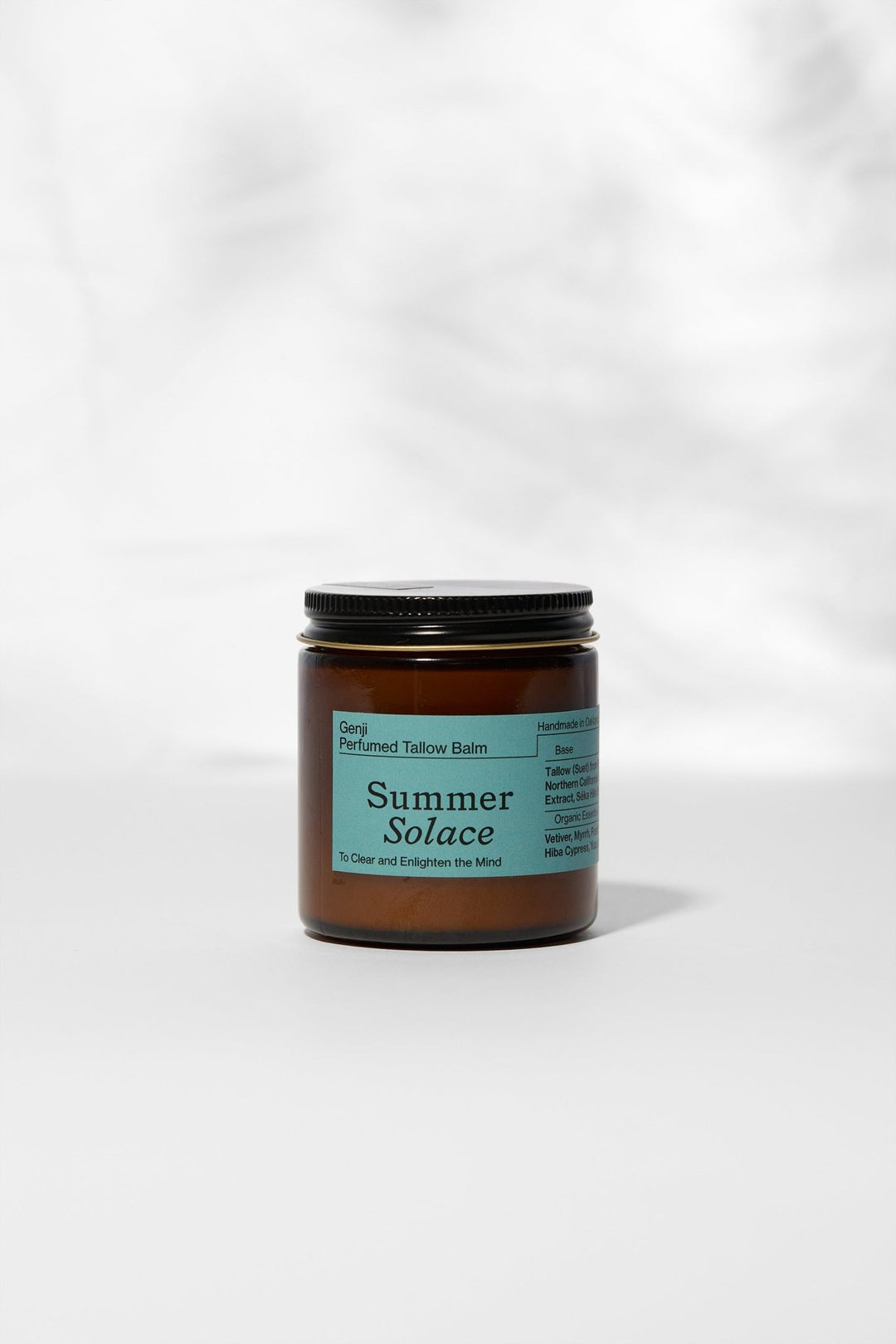 Summer Solace Tallow - Genji –Perfumed Tallow Balm with Vetiver, Apricot & Palo Santo - Tallow Balm